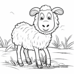 Cartoon Sheep Coloring Pages for Kids 4
