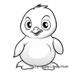 Cartoon-style Baby Penguin Coloring Pages 1