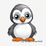 Cartoon-style Baby Penguin Coloring Pages 4