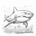Cartoon Style Bull Shark Coloring Pages for Kids 3