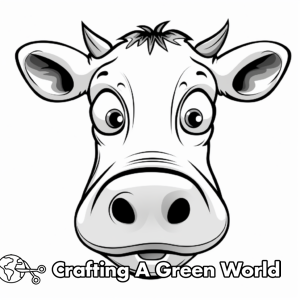 Cow Face Coloring Pages - Free &amp; Printable!