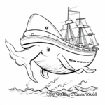 Cartoon Style Humpback Whale Coloring Pages for Kids 1