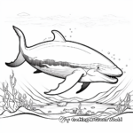 Cartoon Style Humpback Whale Coloring Pages for Kids 2