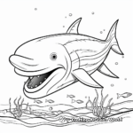 Cartoon Style Humpback Whale Coloring Pages for Kids 4