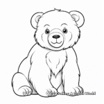 Cartoon-style Polar Bear Coloring Pages for Kids 4