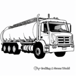 Cartoon-style Propane Tanker Truck Coloring Pages 1