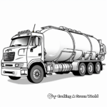 Cartoon-style Propane Tanker Truck Coloring Pages 2