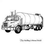 Cartoon-style Propane Tanker Truck Coloring Pages 3