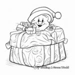 Cartoon Style Santa's Present Sack Coloring Pages 2