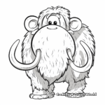 Cartoon Style Woolly Mammoth Coloring Pages 4