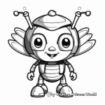 Cartoon-styled Bumblebee Coloring Pages 1