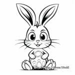 Cartoon-Styled Easter Bunny Coloring Pages for Kids 3
