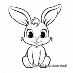 Cartoon-Styled Easter Bunny Coloring Pages for Kids 4