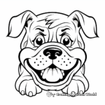 Cartoonish Bulldog Coloring Pages for Children 3