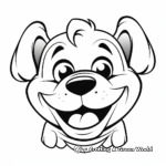 Cartoonish Bulldog Coloring Pages for Children 4