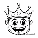 Cartoonish Crown Coloring Pages 1