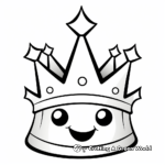 Cartoonish Crown Coloring Pages 2