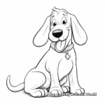 Cartoony Basset Hound Pages for Younger Colorers 2