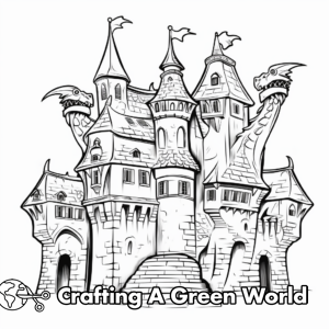 Castle Coloring Pages - Free &amp; Printable!