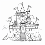 Castle And Dragon Coloring Pages: Medieval Fantasy 2