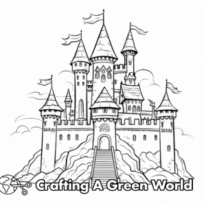 Castle Coloring Pages - Free &amp; Printable!