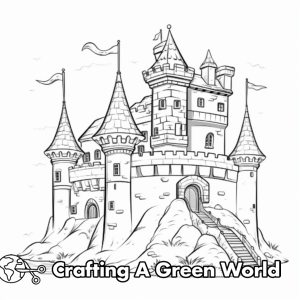 Castle Coloring Pages - Free &amp; Printable!