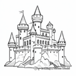 Castles And Queens Coloring Pages for Kids 2