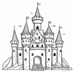 Castles And Queens Coloring Pages for Kids 3