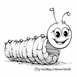 Caterpillar to Butterfly Process Worm Coloring Pages 1