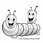 Caterpillar to Butterfly Process Worm Coloring Pages 3