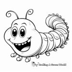 Caterpillar to Butterfly Process Worm Coloring Pages 4
