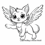 Cats with Wings Coloring Pages for Kid's Creativity 1