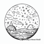 Celestial Themed Easter Egg Coloring Pages 1