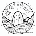 Celestial Themed Easter Egg Coloring Pages 3