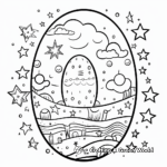 Celestial Themed Easter Egg Coloring Pages 4