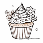 Celestial Unicorn Cupcake Coloring Pages 2