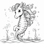 Celestial Unicorn Seahorse Coloring Sheets 3