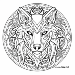 Celtic Wolf Mandala Coloring Pages 2