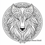 Celtic Wolf Mandala Coloring Pages 3