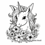 Certified Unicorn Among Daisies Coloring Pages 1