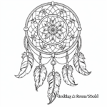 Challenging Patterned Dream Catcher Coloring Pages for Adults 3