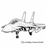 Challenging Sukhoi-57 Fighter Jet Coloring Pages 3
