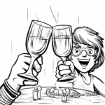 Champagne Toast and Cheers Coloring Pages 2