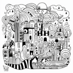 Charming Abstract Doodle Coloring Pages 3