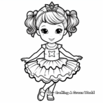 Charming Ballerina Coloring Pages 1