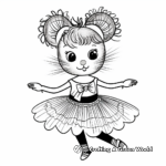 Charming Ballerina Rat Coloring Pages 4