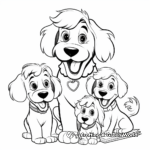 Charming Bernedoodle Family Coloring Pages 2