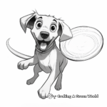 Charming Black Lab with Frisbee Coloring Pages 4
