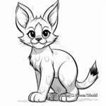 Charming Caracal Wildcat Coloring Pages 1