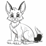Charming Caracal Wildcat Coloring Pages 2